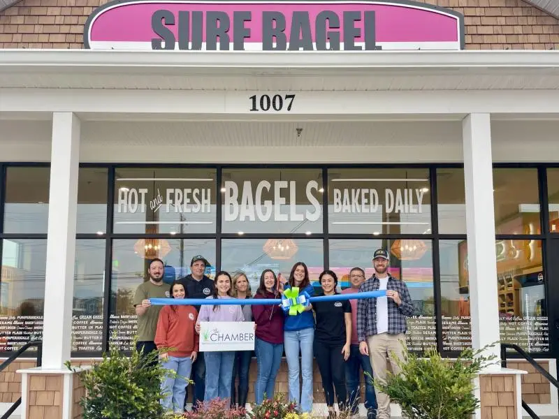 Surf Bagel cuts ribbon on Fenwick Island location